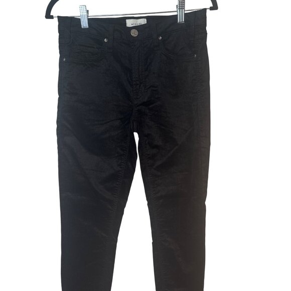 2/$30 MCGUIRE Denim 26 Womens Mid Rise Stretch Skinny Velvet Pants Black - Picture 11 of 16